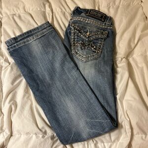 MISS ME WOMENS BOOTCUT JEANS SIZE 24 - MO. NUMBER JE1072BR